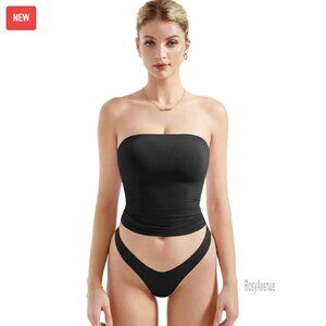 Double Lined Tube Top Y2K Summer Crop Tank Top